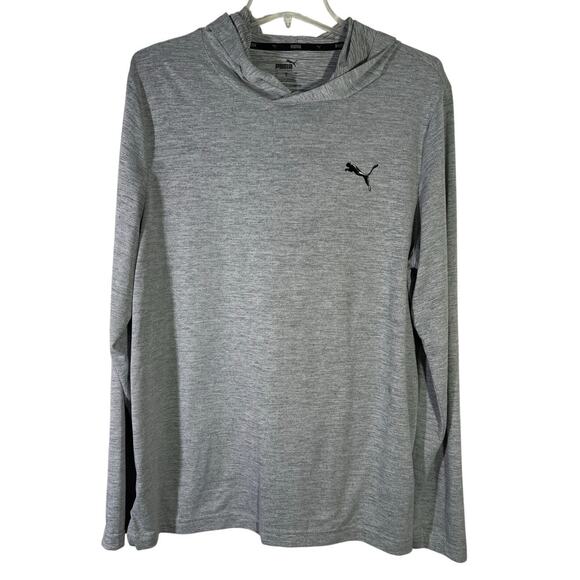 Puma Gray Hoodie Size L - Picture 1 of 4